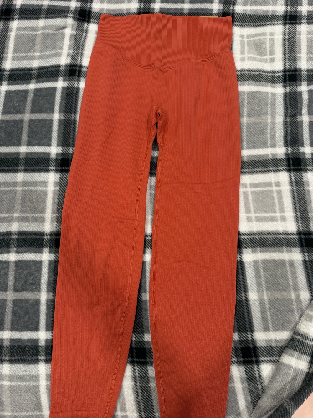 PINK Victoria's Secret Ribbed High-Waist Leggings - Rust Orange